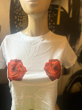 Load image into Gallery viewer, White Rose”My Boobs My Business” Crop Top