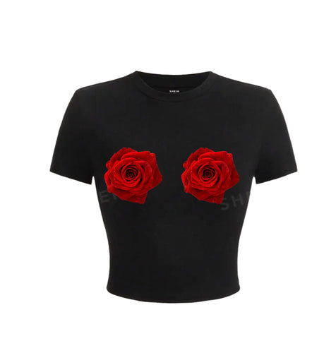 Blk Rose “My Boobs My Business Crop Top”