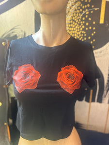 Blk Rose “My Boobs My Business Crop Top”