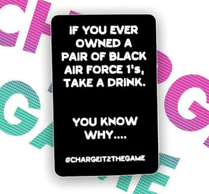 Charge it to the Game Drinking cards